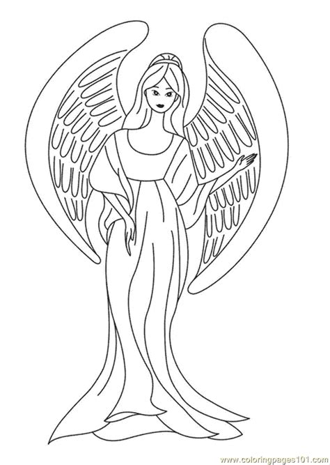 Printable Adult Coloring Page Of Angels Coloring Home