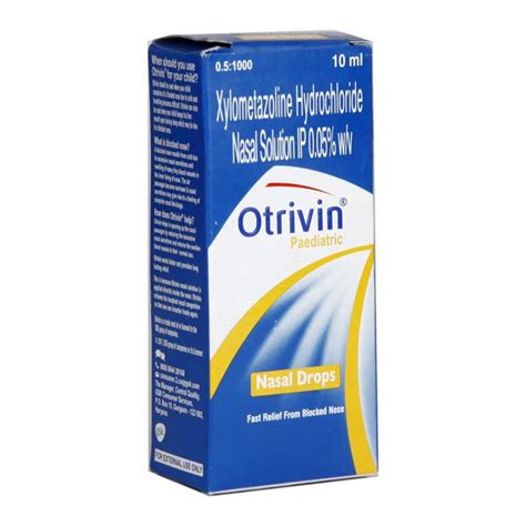 Otrivin Paediatric Nasal Drops 10ml Buy Medicines Online At Best