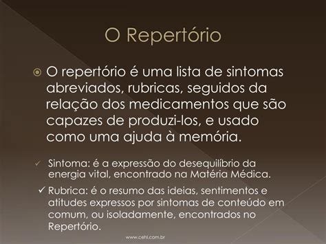 O Que É Um Repertório - PPT - REPERTÓRIO E REPERTORIZAÇÃO PowerPoint Presentation, free ...