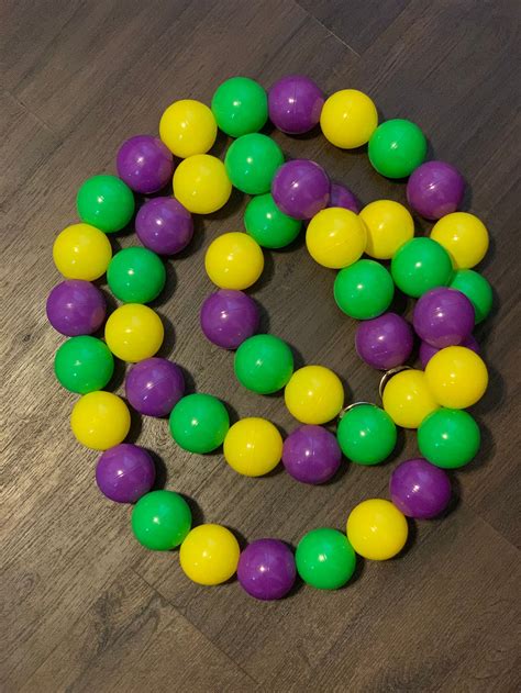 Mardi Gras Bead Garland Jumbo Outdoor Indoor Mardi Gras Etsy