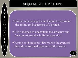 Sequencing of protein | PPT