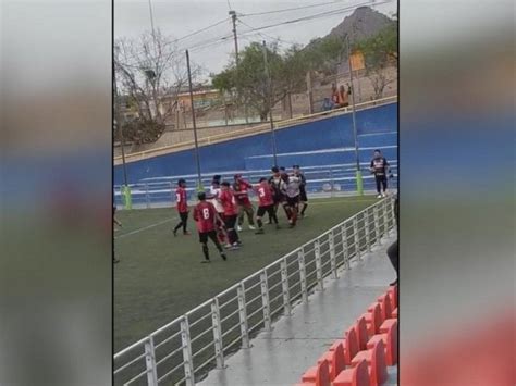 Captan violenta riña en medio de un partido de fútbol amateur horas