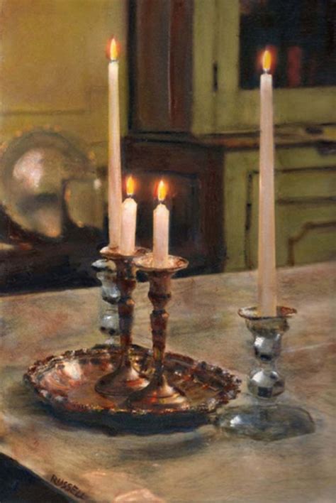 Shabbos Candles - Lynn Russell Art