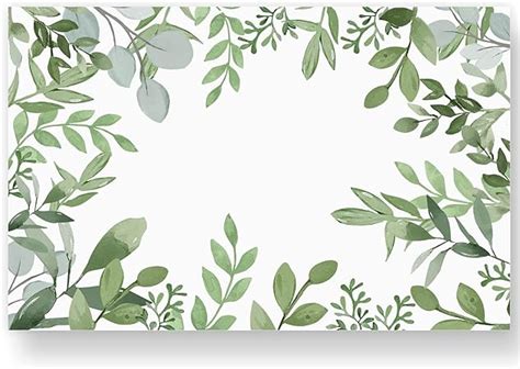 Amazon AnyDesign 50 Pack Greenery Paper Place Mats Watercolor