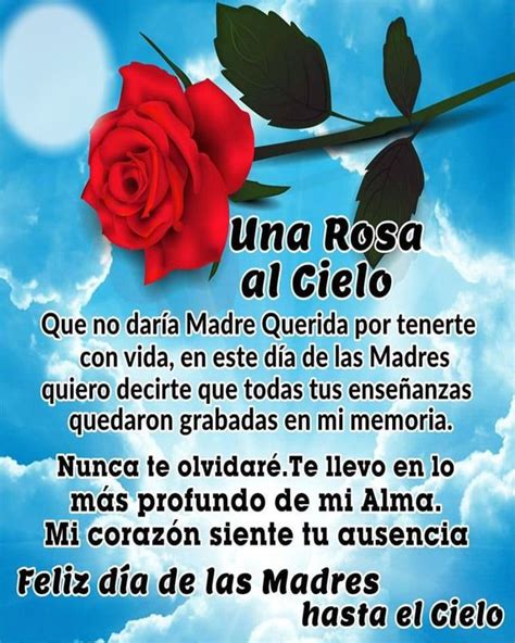 una rosa en el cielo Feliz dia madres frases Imágenes de feliz día