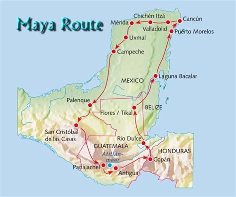 Maya Cities Map