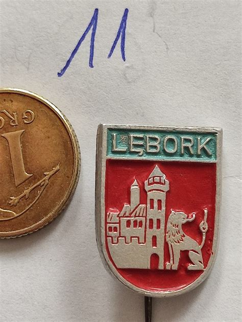 Herb odznaka Lębork Szczecin Licytacja na Allegro Lokalnie