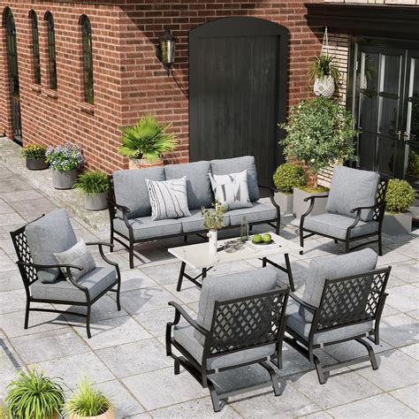 Amazon Mixpatio Patio Furniture Set Pcs Outdoor Patio Furniture