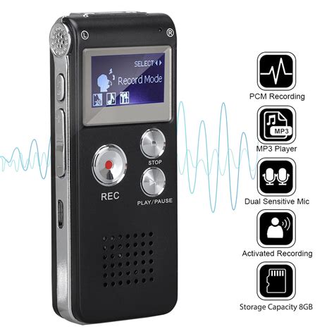 Tsv 8gb Digital Voice Recorder Upgraded Voice Activated Recorder With Playback Small Tape