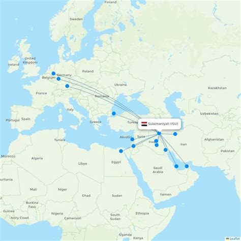 Sulaimaniyah ISU Flight Routes Destinations Flight Routes