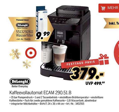 Delonghi Kaffeevollautomat Ecam 290 51 B Angebot Bei MEDIMAX