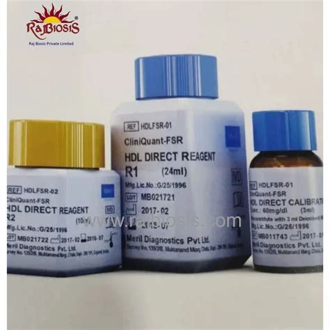 Meril HDL Cholesterol Direct Biochemistry Reagents 2 X 24 2 X 8 ML