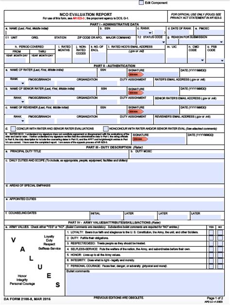 List Of Army Ncoer Support Form 2022