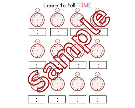 Learning Time Printable Telling Time Clock Worksheets Printable