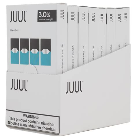 Juul Menthol 4pk Pods 3 Box Of 8 Refreshing Vaping Experience