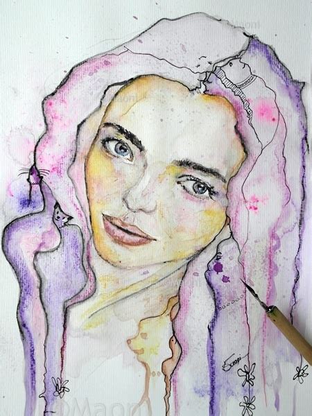 BOUTIQUE PORTRAIT A L AQUARELLE CAPUCINE Maoni Artiste