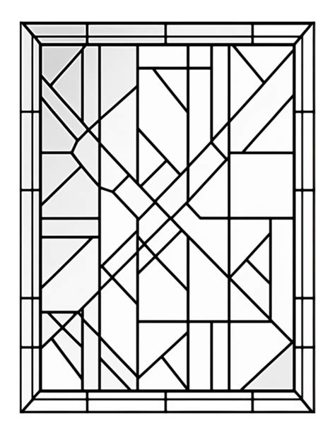 Free Geometric Shapes Stained Glass Coloring Page 83 Free Coloring