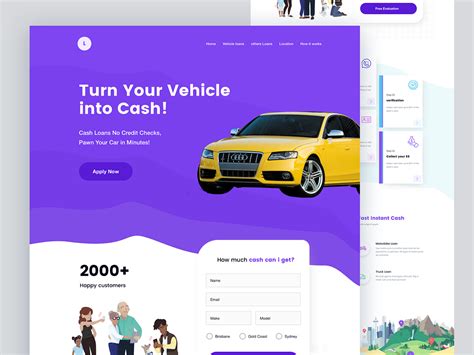 Vehicle Loan Landing page by Shahidul Islam Shishir on Dribbble