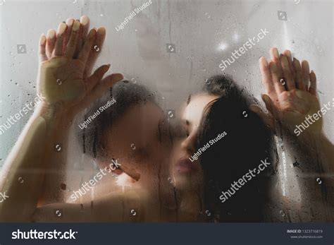 Selective Focus Passionate Naked Man Kissing Stock Photo Edit Now 1323716819