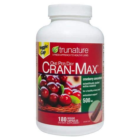 trunature CRAN-MAX Cranberry 500 mg., 180 Veggie Capsules - Walmart.com ...