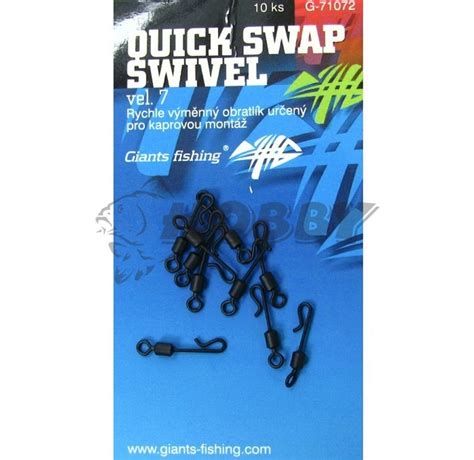 Giants Fishing Obratlík Quick Swap Swivel veľ UK7 12 EU 10ks