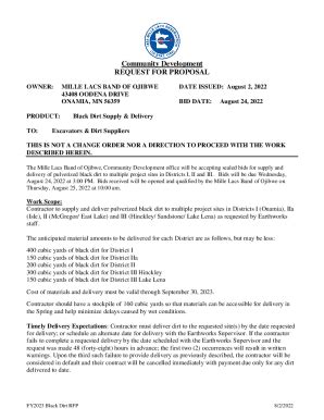 Fillable Online Request For Proposal Mille Lacs Band Of Ojibwe Fax