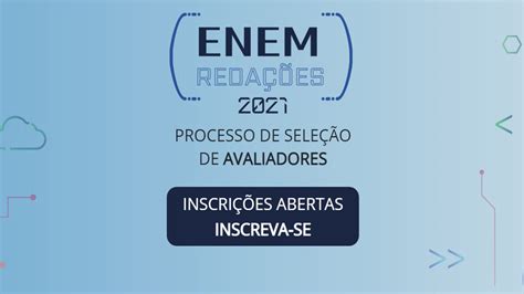 INEP abre inscrições para Avaliadores do ENEM 2021 Confira