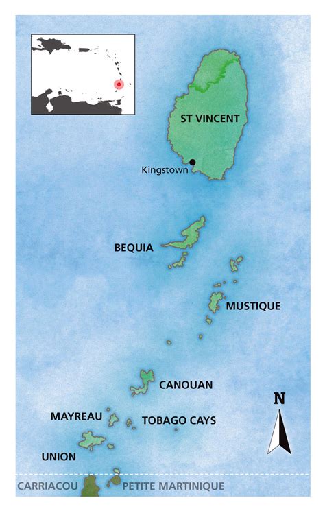 St Vincent And The Grenadines On World Map