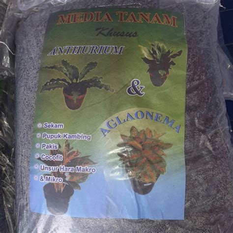 Jual Media Tanam Anthurium Kemasan Aglonema Organik Khusus Ekspedisi