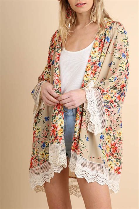 Umgee Floral Bombshell Kimono Bodycon Dress With Sleeves Umgee