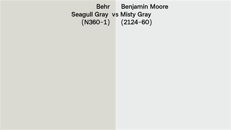 Behr Seagull Gray N Vs Benjamin Moore Misty Gray Side