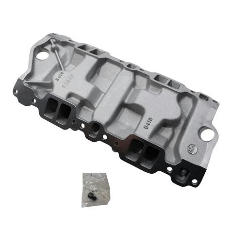 Edelbrock 5418 Small Block Chevy 3x2 3 Bolt Carb Intake Manifold