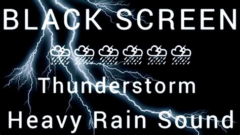 10 Hours Tin Roof Black Screen Rain Thunderstorm Sounds For Sleeping