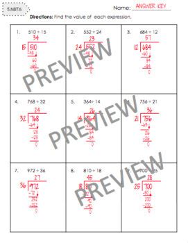 Long Division Practice Pages By Hot Mess Teaching Tpt