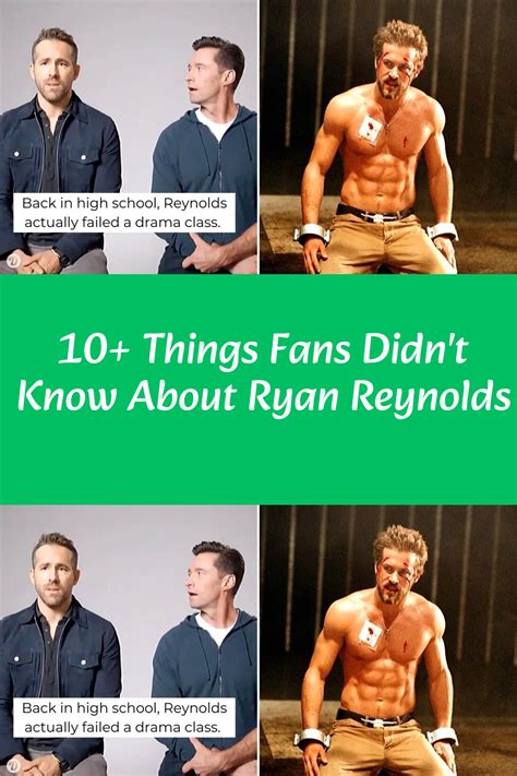 10 things fans didn t know about ryan reynolds – Artofit