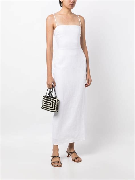 Reformation Frankie Linen Dress Farfetch