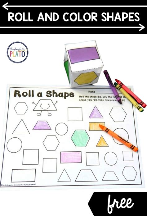 Roll and Color Shapes - Playdough To Plato