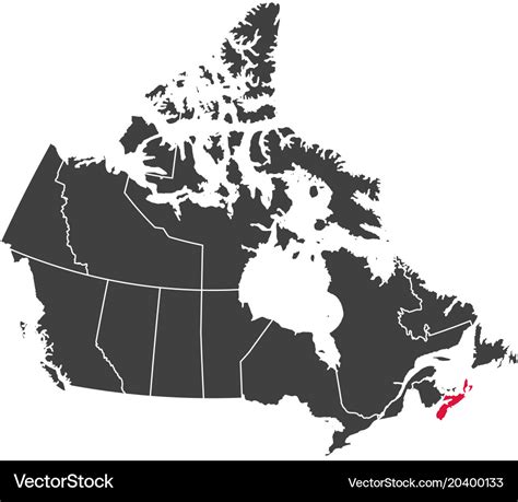 Map Of Canada Nova Scotia Royalty Free Vector Image