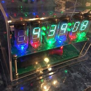 Homemade Six Digit Vfd Clock Made With Iv Vfd Tubes Rgb Led