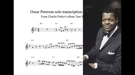 Oscar Peterson Solo Transcription Jam Blues Youtube