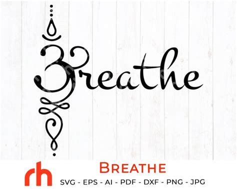 Om Breathe Svg Breathe Symbol Svg Sanskrit Breathe Svg Etsy