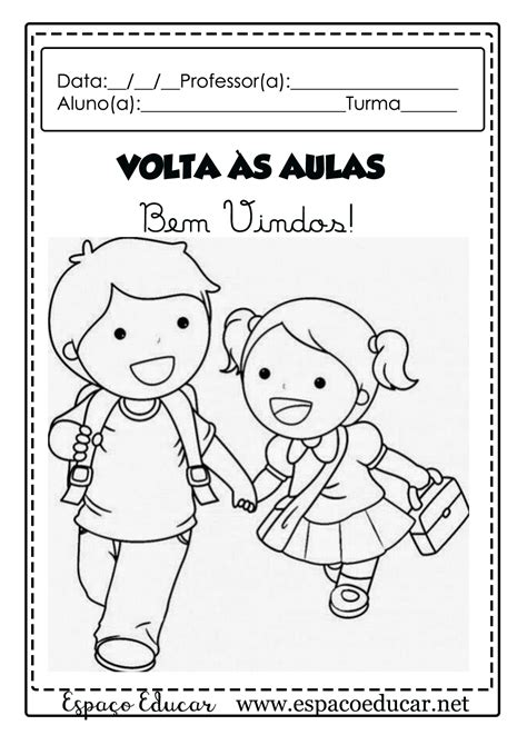 Atividades Desenhos De Volta Às Aulas Para Colorir Pintar Imprimir EspaÇo Educar