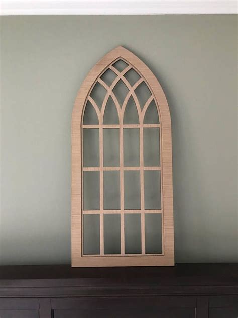 Farmhouse Frame Heirloom Faux Window Arched Stained Custom Etsy