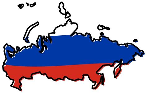 Premium Vector | Simplified map of russia outline, with slightly bent ...