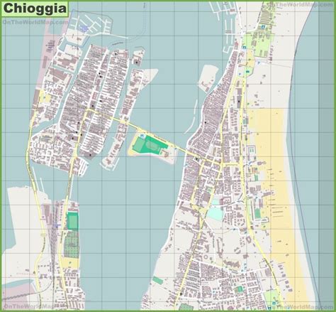 Large detailed map of Chioggia | Map, Detailed map, Fantasy city map