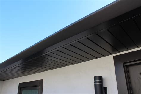 Soffits Fascia And Angle Face Gutters In Dark Bronze Aluminum Long