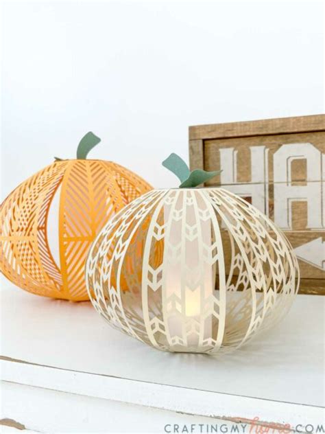 Beautiful Paper Pumpkin Lanterns Craft • Crafting my Home