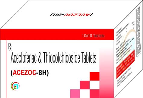 Aceclofenac Mg Thiocolchicoside Mg Tablets Packaging Type Box