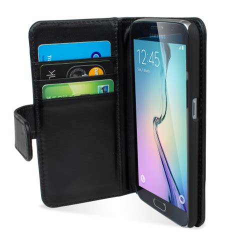 Olixar Premium Genuine Leather Samsung Galaxy S Wallet Case Black