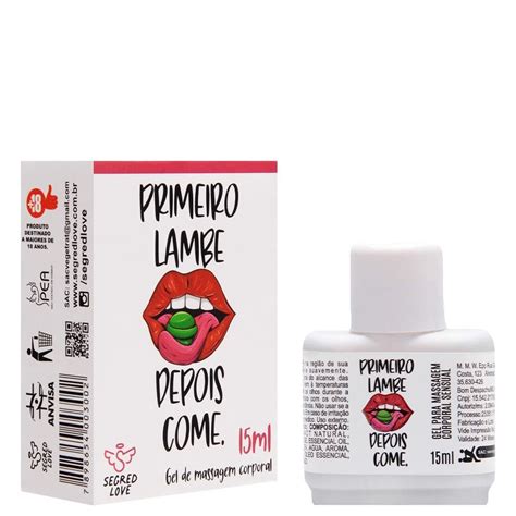 GEL TATUAGEM PRIMEIRO LAMBE DEPOIS COME 15ML Via Tentação Lingerie